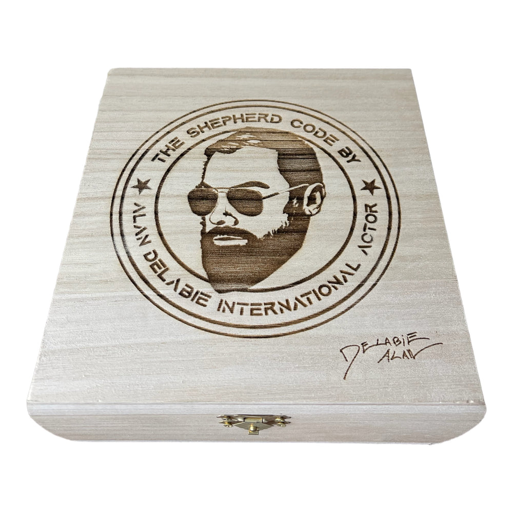 
                  
                    Shepherd Code Box Set | Contains Beard Oil, Balm, Wax, Soap Wood Comb & Beard Brush in a Wood Box | By Lusso Sapone
                  
                
