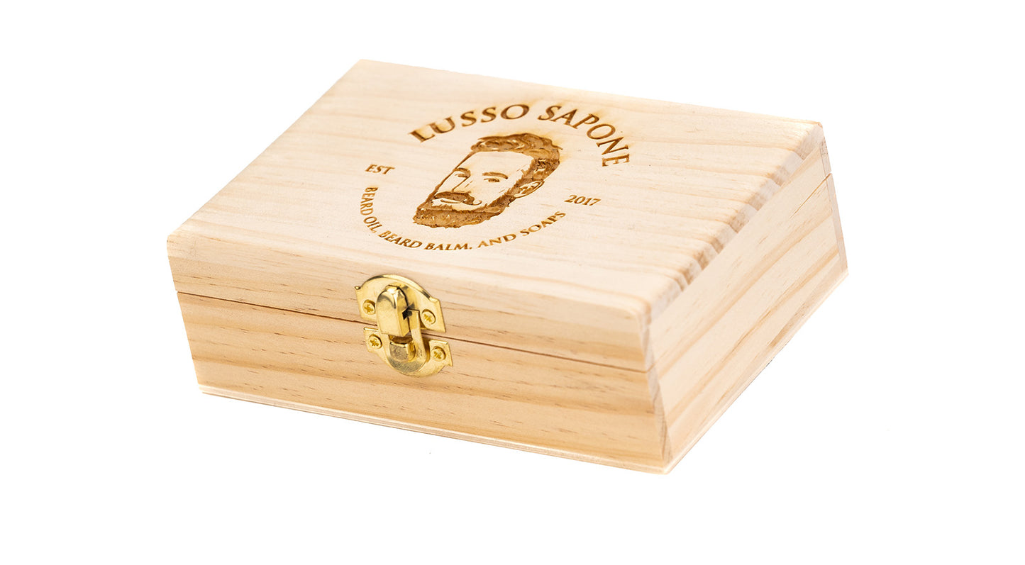 
                  
                    Personalized Gift, Beard Grooming Kit | Contains Beard Balm, Beard Oil, Natural Soap, Beard Comb | By Lusso Sapone
                  
                